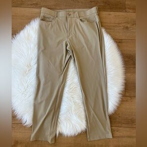 Callaway Mens Golf Pants Chino Khaki Flat Front Straight Fit 34x30
